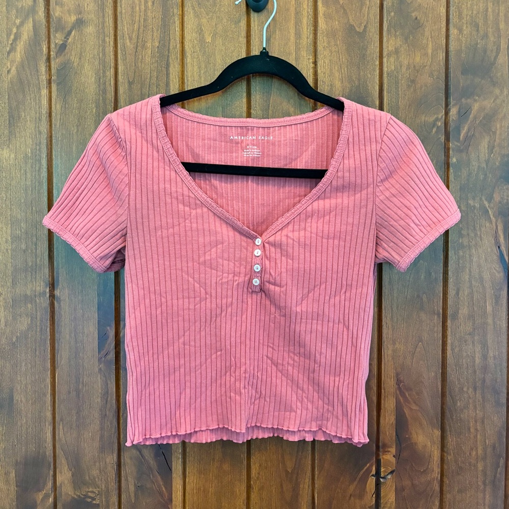 American Eagle Outfitters Ribbed Crop Top